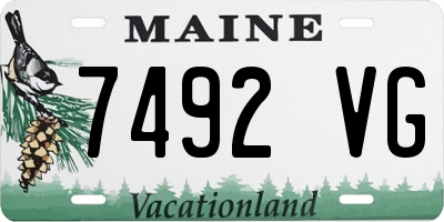 ME license plate 7492VG