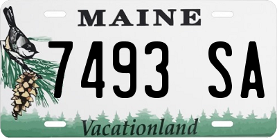 ME license plate 7493SA