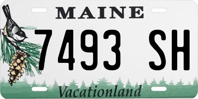 ME license plate 7493SH