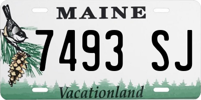 ME license plate 7493SJ