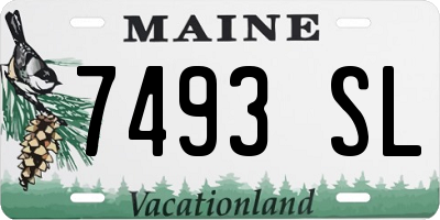ME license plate 7493SL