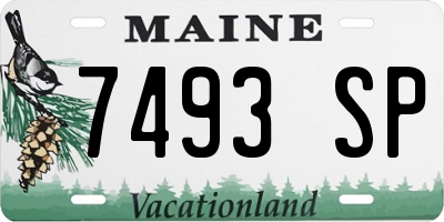 ME license plate 7493SP