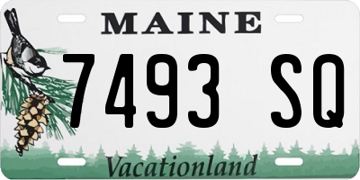 ME license plate 7493SQ