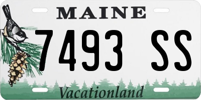 ME license plate 7493SS