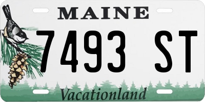 ME license plate 7493ST