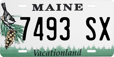 ME license plate 7493SX