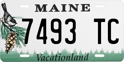 ME license plate 7493TC