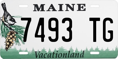 ME license plate 7493TG