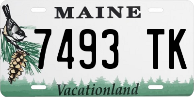 ME license plate 7493TK