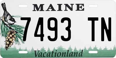 ME license plate 7493TN