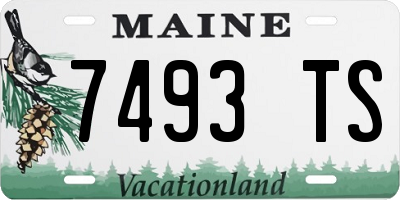 ME license plate 7493TS