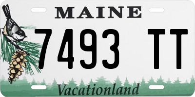 ME license plate 7493TT