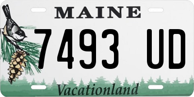 ME license plate 7493UD