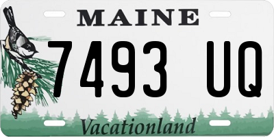 ME license plate 7493UQ