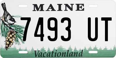 ME license plate 7493UT