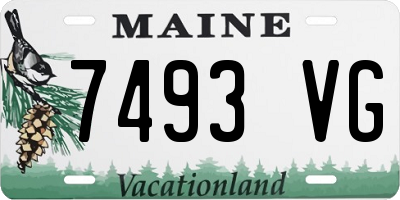 ME license plate 7493VG