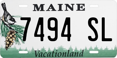 ME license plate 7494SL