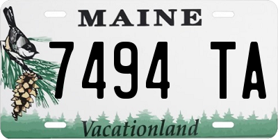 ME license plate 7494TA