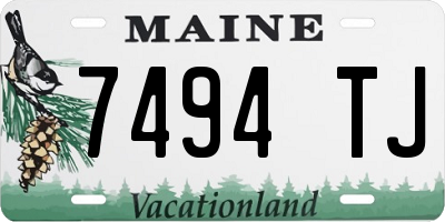 ME license plate 7494TJ