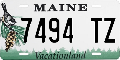 ME license plate 7494TZ