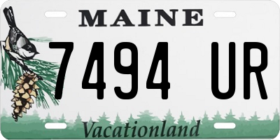 ME license plate 7494UR