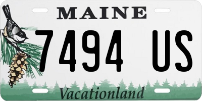 ME license plate 7494US