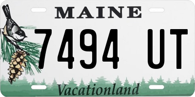 ME license plate 7494UT