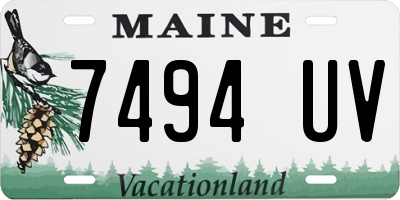 ME license plate 7494UV