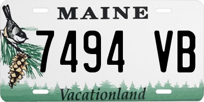 ME license plate 7494VB