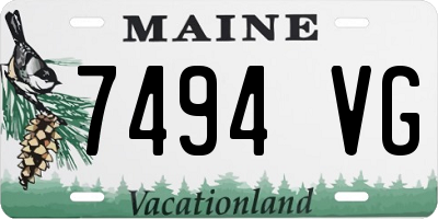 ME license plate 7494VG