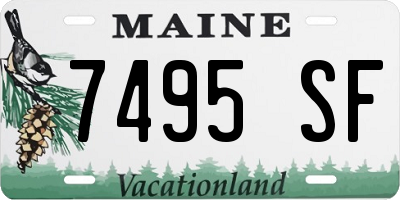 ME license plate 7495SF