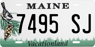 ME license plate 7495SJ