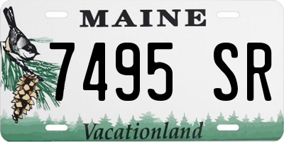 ME license plate 7495SR