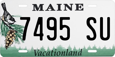 ME license plate 7495SU