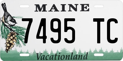 ME license plate 7495TC