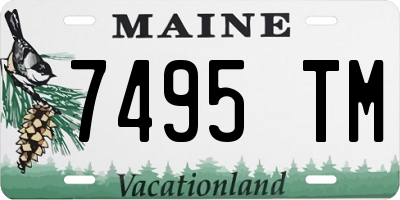 ME license plate 7495TM