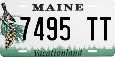 ME license plate 7495TT