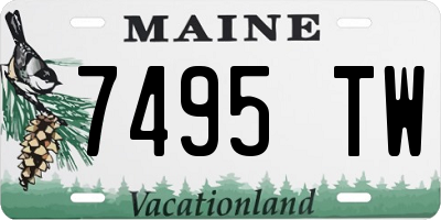 ME license plate 7495TW