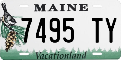ME license plate 7495TY