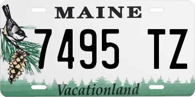 ME license plate 7495TZ