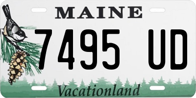 ME license plate 7495UD