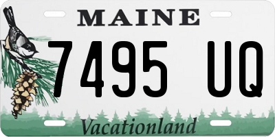 ME license plate 7495UQ