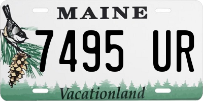 ME license plate 7495UR