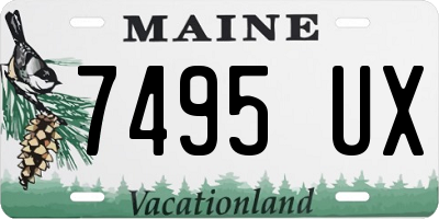 ME license plate 7495UX