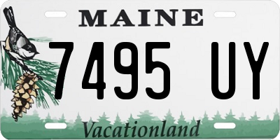 ME license plate 7495UY