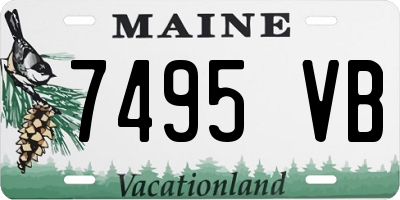 ME license plate 7495VB