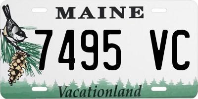 ME license plate 7495VC