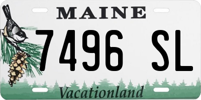 ME license plate 7496SL