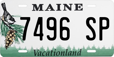 ME license plate 7496SP