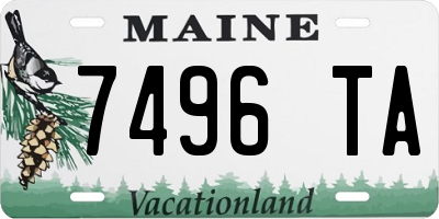 ME license plate 7496TA